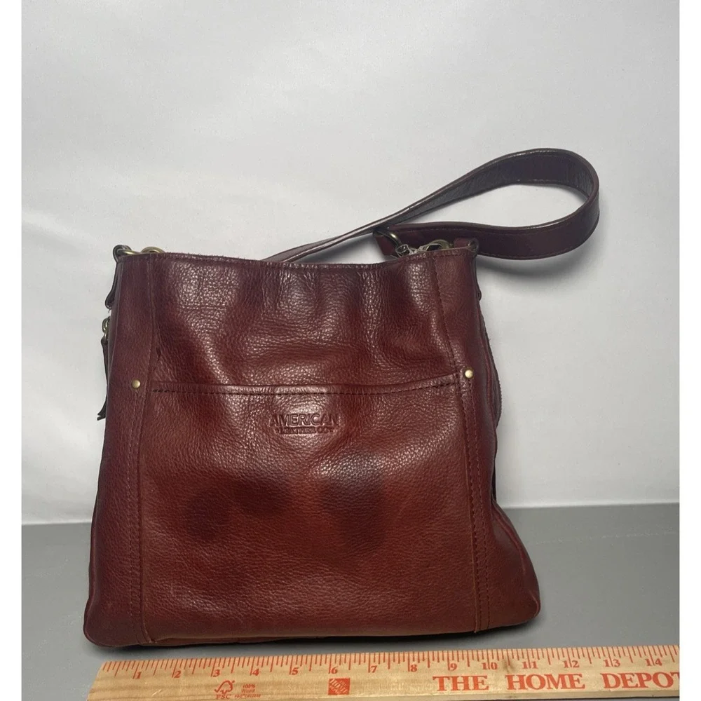 American Leather Co. Burgundy Shoulder Bag